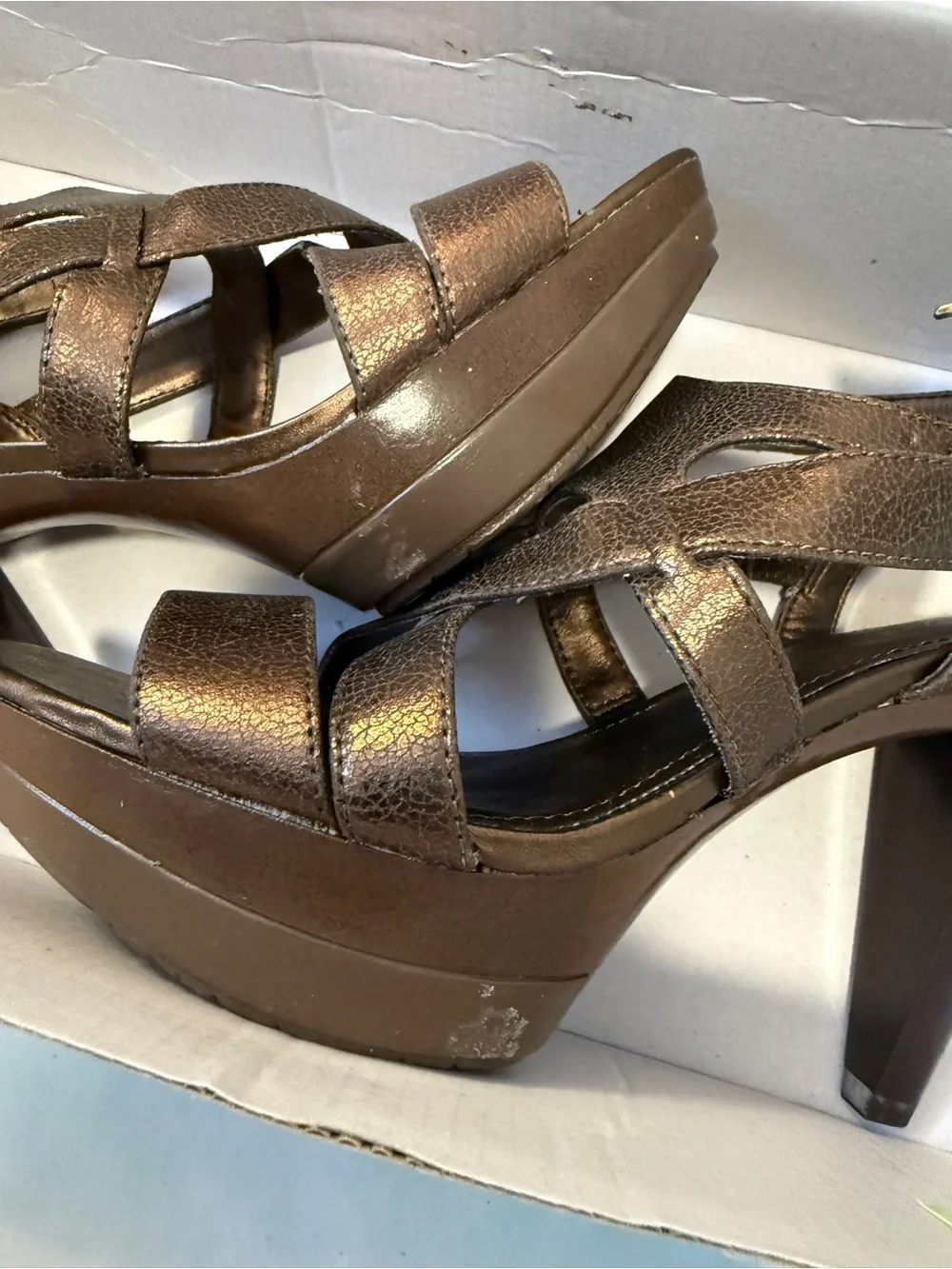 Maurices Stylish Women's Brown Strappy High-Heel Sandals 8